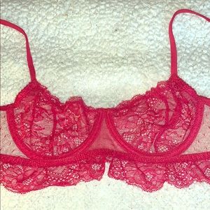 Cabernet Sheer Lace Bra NWOT